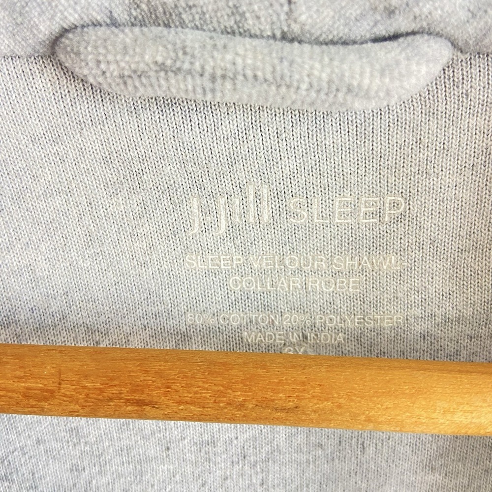 J Jill Sleep Ultrasoft Shawl-Collar Robe w/ Belt Size M Gray Cotton Modal Soft - Picture 3 of 8